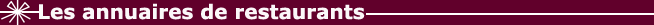 annuaires de restaurants